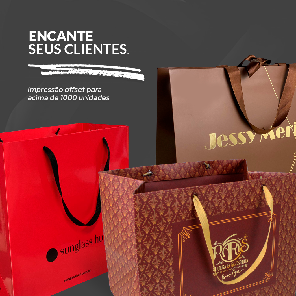 Sacolas personalizadas de papel